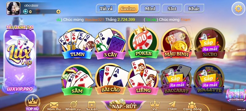 Giao diện sinh động, vui tươi tạo cảm hứng muốn chinh phục các tựa game