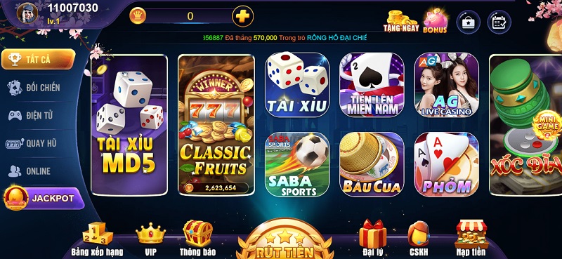 Giao diện cổng game 8UsGame hiển thị rõ nét với đồ họa đẹp mắt