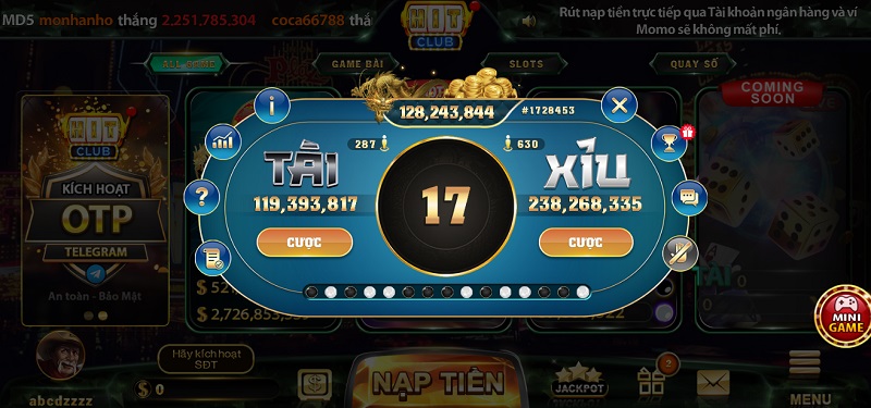 Đặt cược trong mini game Tài Xỉu tương tự như ngoài đời thật