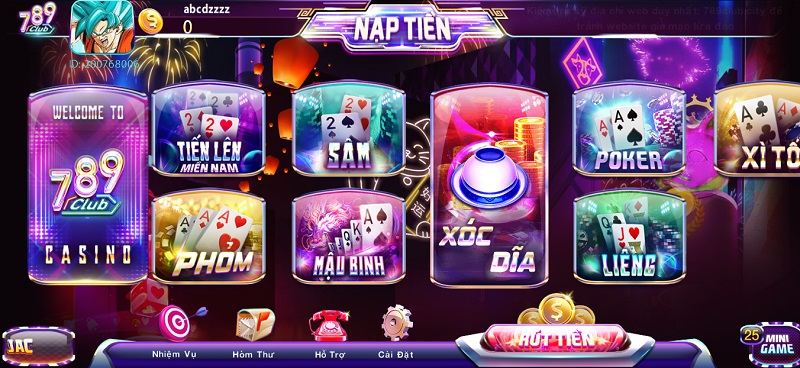 Thế giới game bài đồ sộ được yêu thích của 789 Club