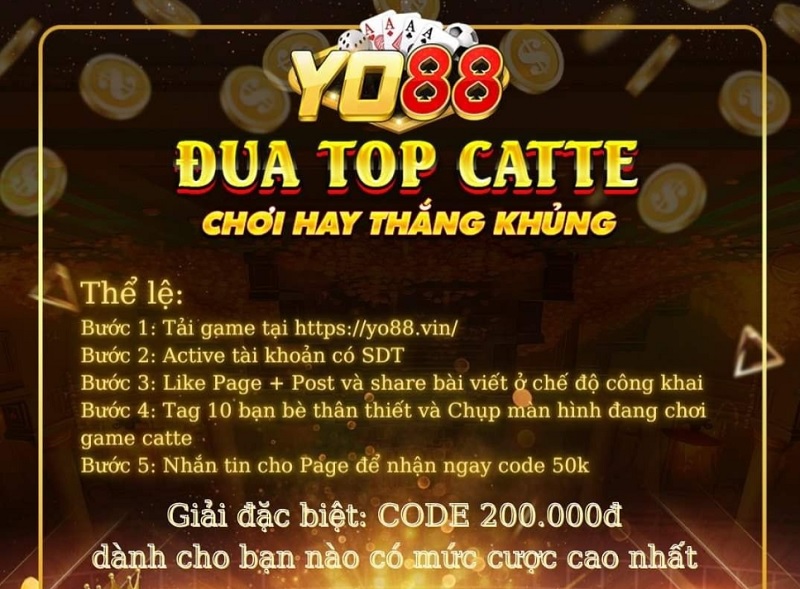 Rinh code 50K, 200K khi tranh đua thứ hạng trong sự kiện đua Top Catte